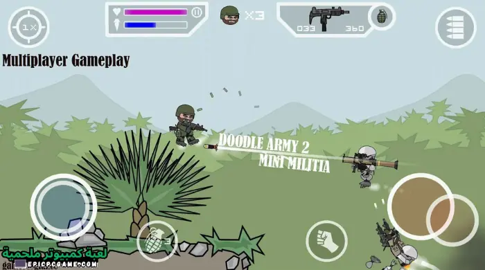 تحميل لعبة ميني ميليشيا جيش الكرتون 2 Mini Militia اخر اصدار 2023